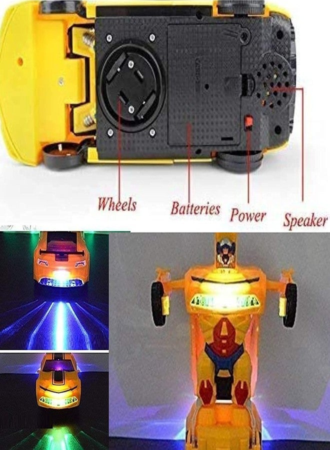 VRION Toy Deform Robot Car For Kids,Go Action 2 In 1 Robot Car With LED Lights (Robot (Style 1), Assorted - Image 4